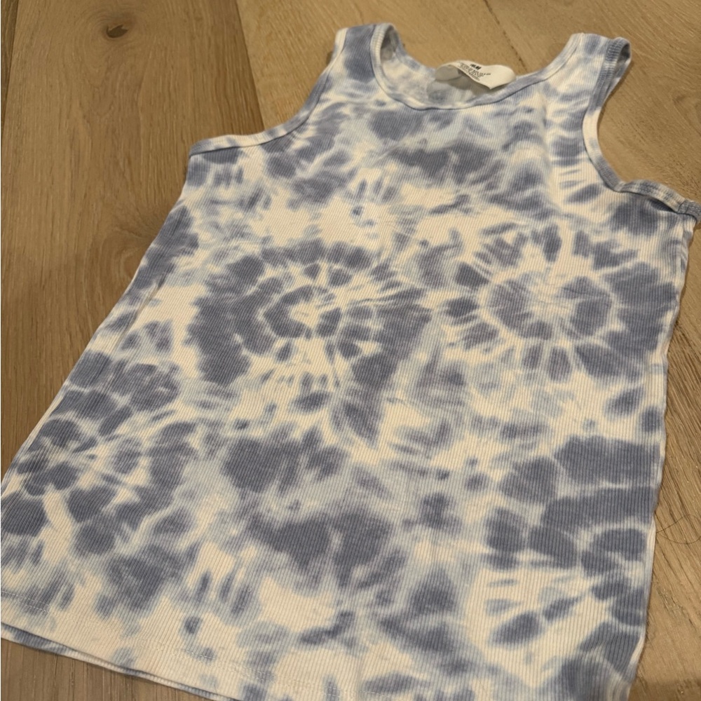 H&M Light Blue and White Tank Top